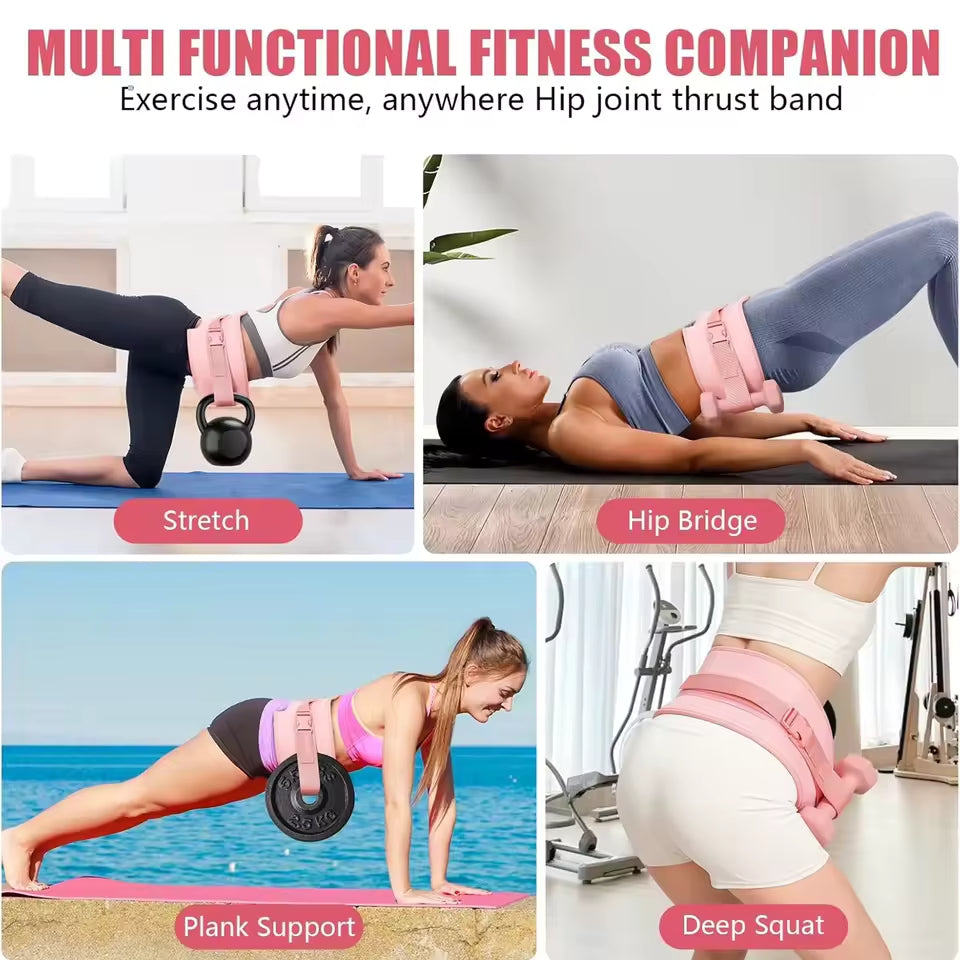 Exercise Hip Thrust Belt - Dumbbell Hip Thrust Belt, Thicken & Widen, Comfortable for Dumbbells,