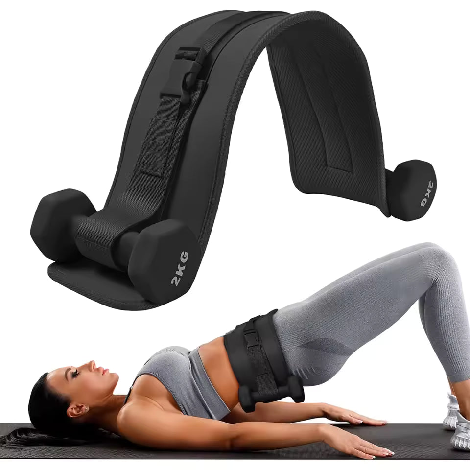 Exercise Hip Thrust Belt - Dumbbell Hip Thrust Belt, Thicken & Widen, Comfortable for Dumbbells,