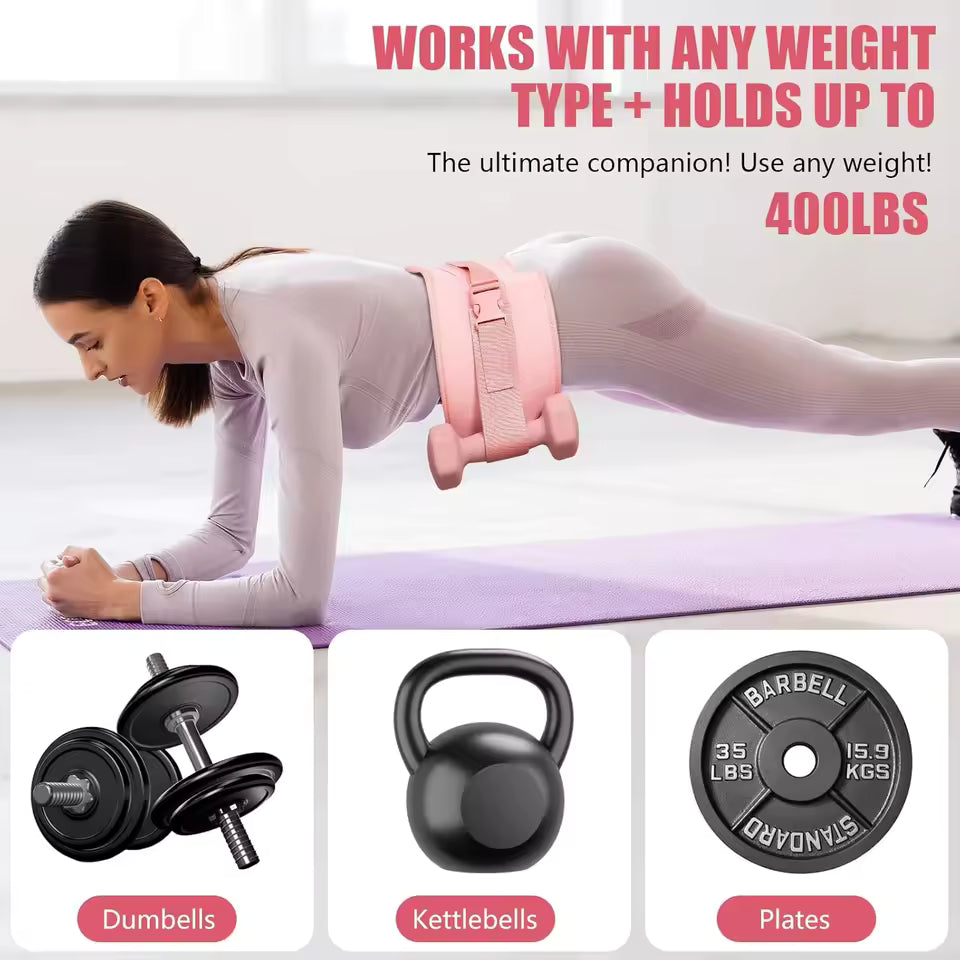 Exercise Hip Thrust Belt - Dumbbell Hip Thrust Belt, Thicken & Widen, Comfortable for Dumbbells,