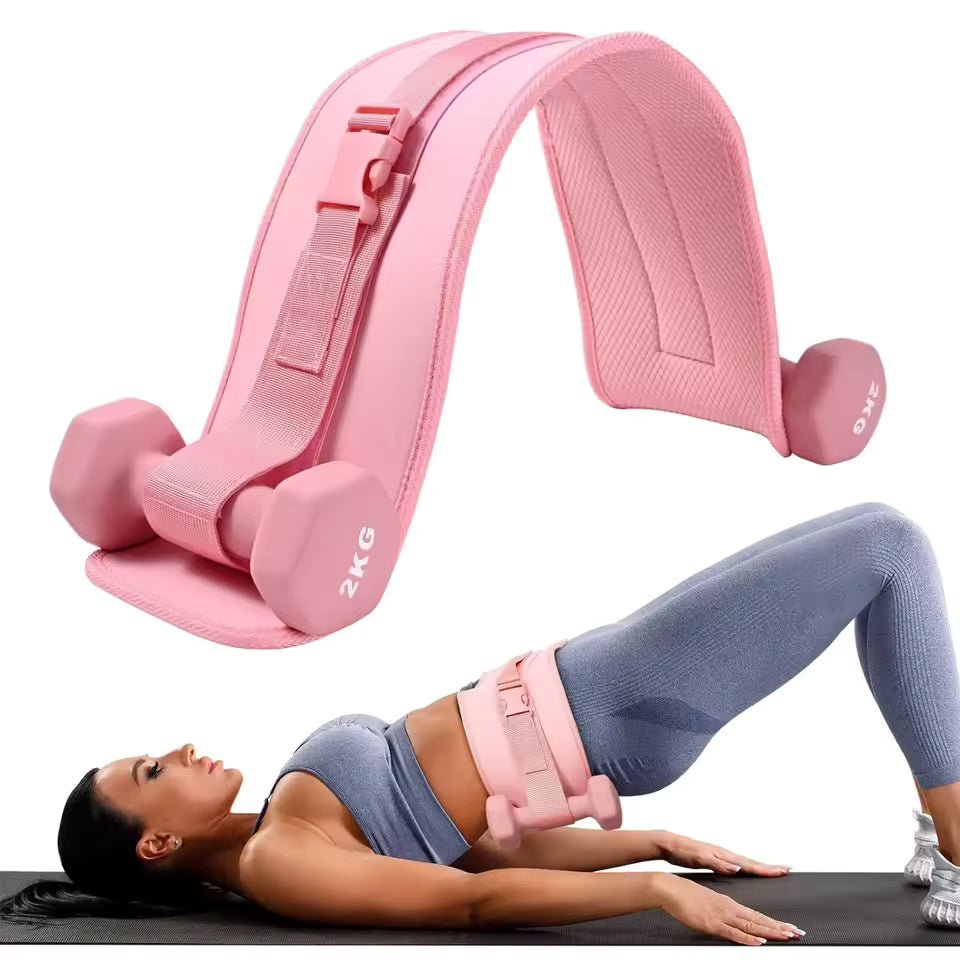 Exercise Hip Thrust Belt - Dumbbell Hip Thrust Belt, Thicken & Widen, Comfortable for Dumbbells,
